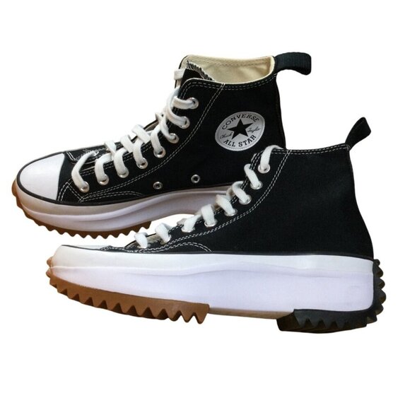 Converse Run Star Hike Platform Sneakers Black White Unisex Size 6.5 M / 8 W - Picture 1 of 8